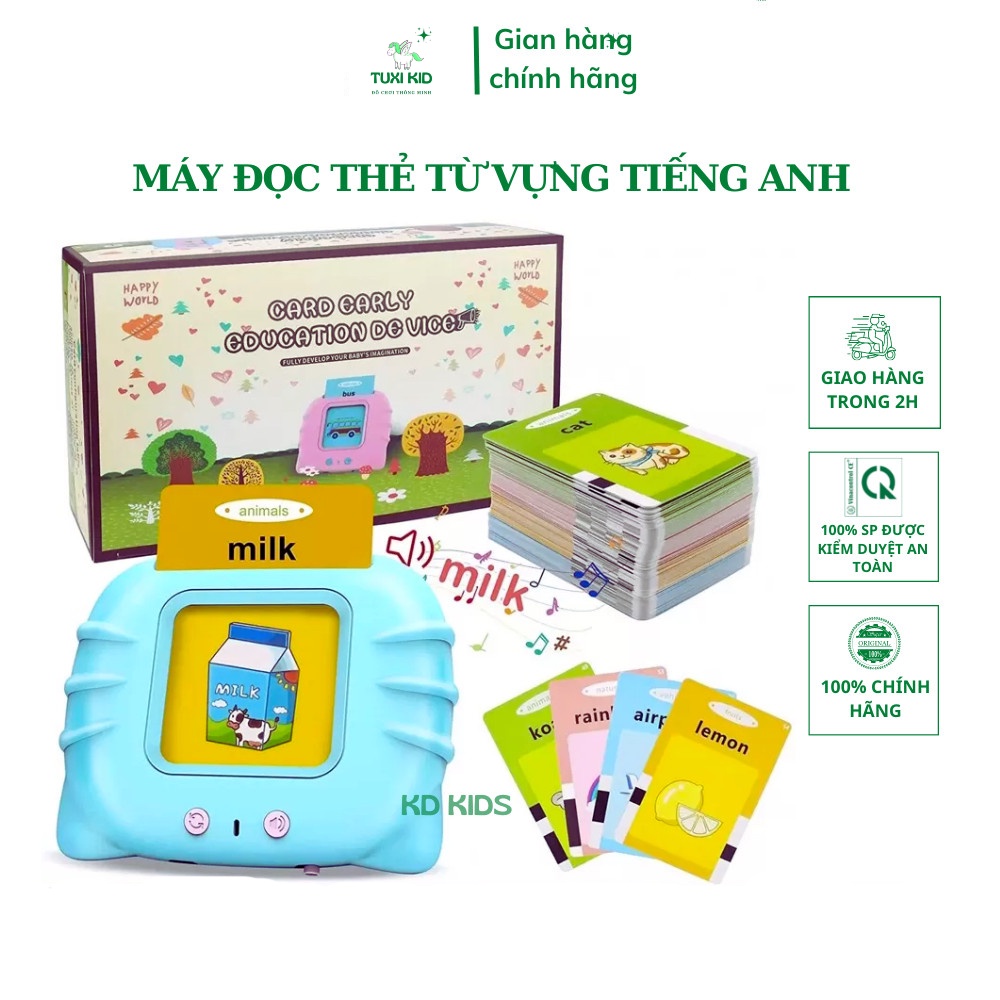 Máy đọc thẻ từ vựng tiếng Anh cho bé 2-10 tuổi