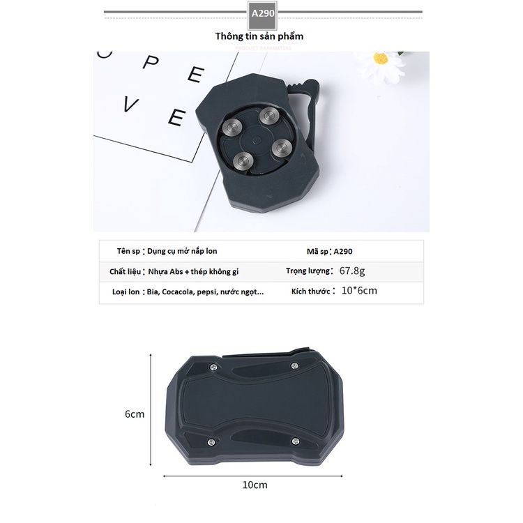 Dụng cụ mở nắp lon khui cắt nắp lon bia nước ngọt đồ hộp đa năng thông minh chuyên dụng A290