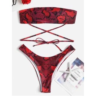 Bikini hoạ tiết da rắn phong cách Brazil