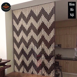 Rèm hạt gỗ hình sóng cao cấp nhiều kích thước(rộng 80cm,1m,1m20 x cao 2m ),Màn reo phòng ,treo cửa đi phòng thờ