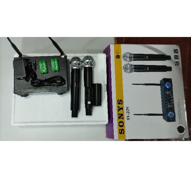 MICRO KHÔNG DÂY SONYS SY-229 có 2 Míc HÁT NHẸ, Tiếng Trong.