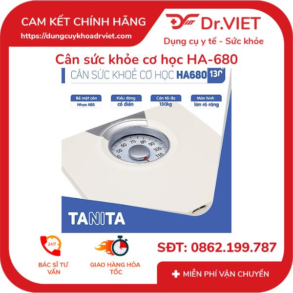 CÂN SỨC KHỎE CƠ HỌC HA-680 (HIỂN THỊ SỐ CÂN CHÍNH XÁC VỚI THIẾT KẾ ĐƠN GIẢN,SANG TRỌNG,HIỆN ĐẠI,NHIỀU MÀU SẮC) - DR VIET