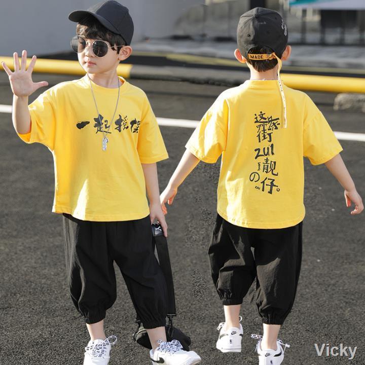 New Boy s Bộ đồ trẻ em 4 Khô nhanh vào mùa hè Bộ đồ ngắn tay 7 quần áo trẻ em 5 bộ đồ hai mảnh 6 b