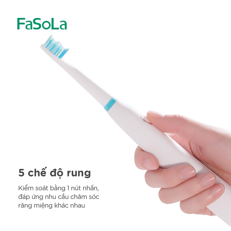 Bàn chải đánh răng điện sóng âm lông chải nhập khẩu từ Mỹ FASOLA FSLJY-213