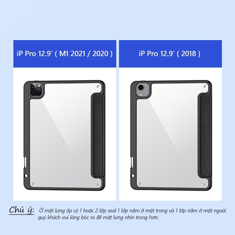 Ốp lưng Dux Ducis iPad Pro 12.9 inch  Kiểu bao da, Chống cong iPad, Nắp nam châm