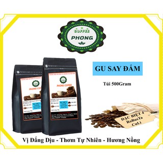 500gram cà phê với 80%robusta - 20%culi rang mộc nguyên chất gu cân bằng - phong coffee
