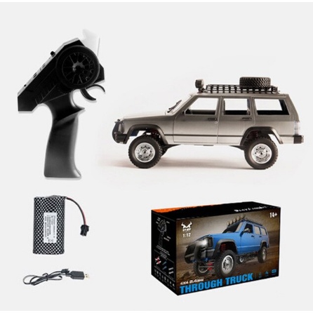 Xe ô tô bán tải điều khiển từ xa Through Truck MN78 RTR  địa hình MN 78 chạy 2 cầu 4WD có xi nhan, đèn led, mở được cửa