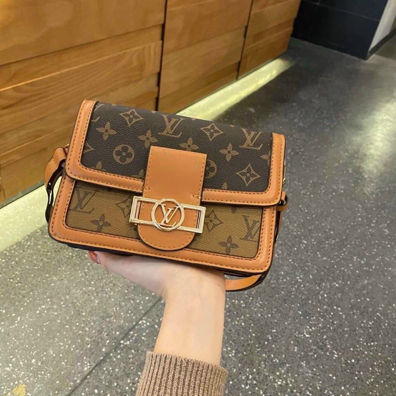 TÚI XÁCH NỮ🔥FREESHIP🔥Túi Đeo Chéo Vl Hoa Nâu Size 20 | BigBuy360 - bigbuy360.vn