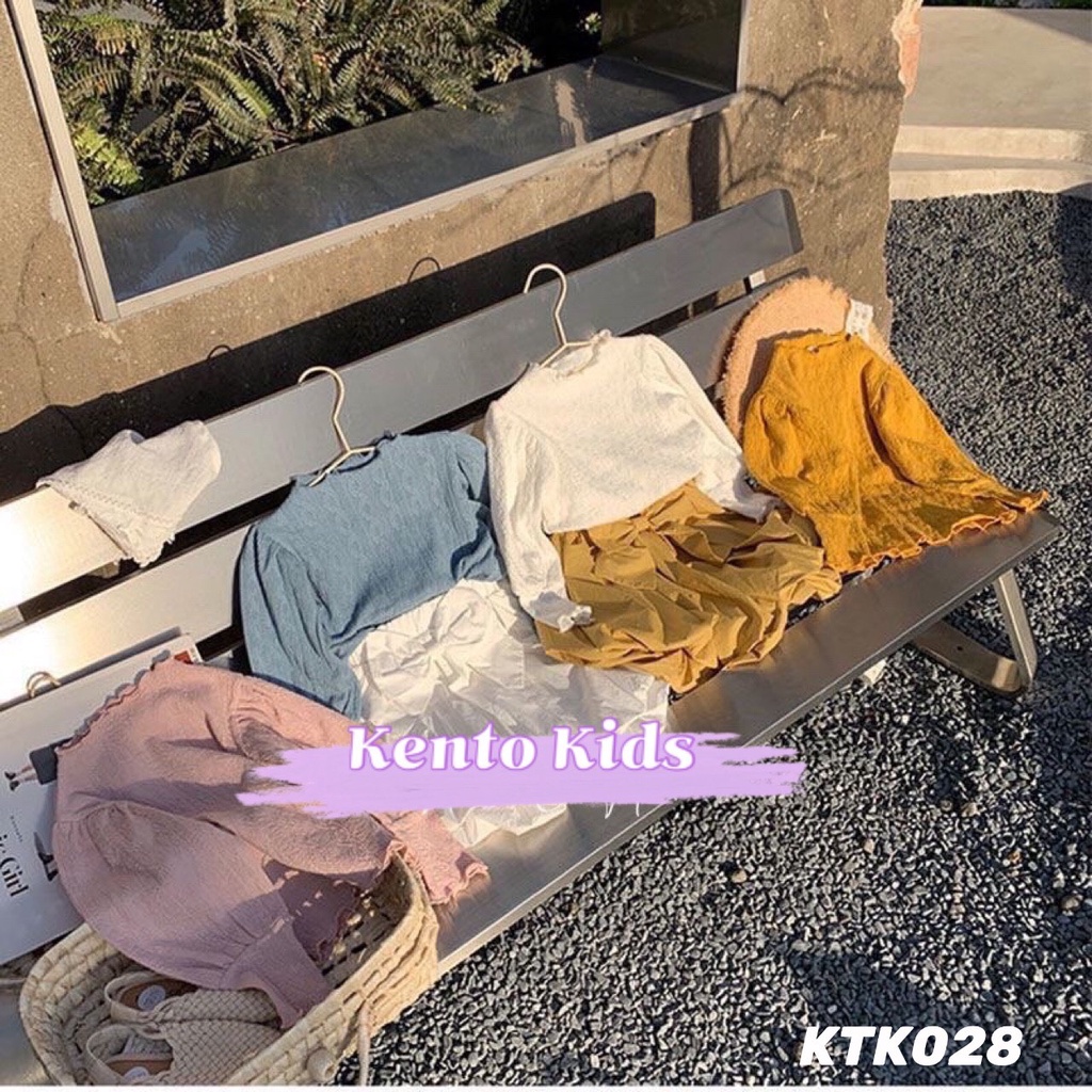 KTK028 Áo len thừng bèo tay bồng cho bé gái