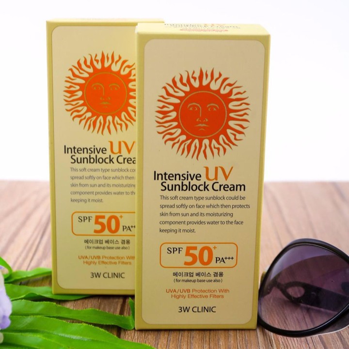 Kem chống nắng𝑭𝑹𝑬𝑬𝑺𝑯𝑰𝑷Kem Chống Nắng 3w Clinic Intensive UV Sunblock Cream SPF 50 Pa+++