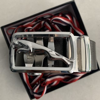 Thắt Lưng Da Hàng Hiệu Khoá Tự Động Cao Cấp Thắt Lưng Nam Da Bò 100% Chính Hãng JAGUAR Mạ Bạc Nam Tính GC305