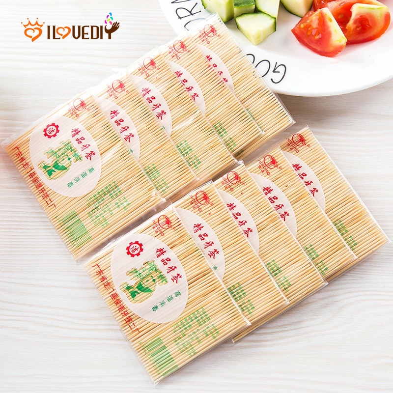 100 tăm tre hai đầu dùng một lần đa năng