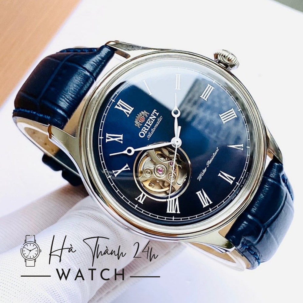 Đồng Hồ Orient Cơ Nam Mã OR.888 Lộ Tim Lộ Tim Tự Động Automatic Máy Nhật Japan Vàng Mặt Trắng Dây Da