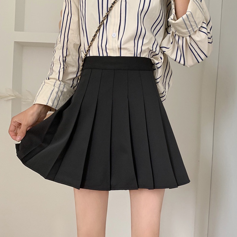 Chân váy xếp ly lưng cao thời trang Hàn Quốc