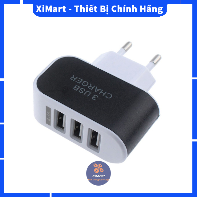 [HOT] Củ sạc điện thoại 3 cổng USB tiện lợi nhiều màu, bảo hành 3 tháng, lỗi 1 đổi 1 - XiMart