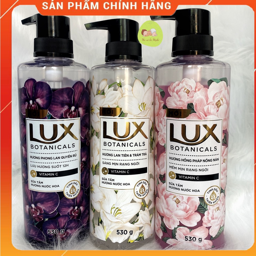 Sữa Tắm Lux Hương Nước Hoa BOTANICALS 530g HÀNG VIỆT NAM thơm lâu trong 48h