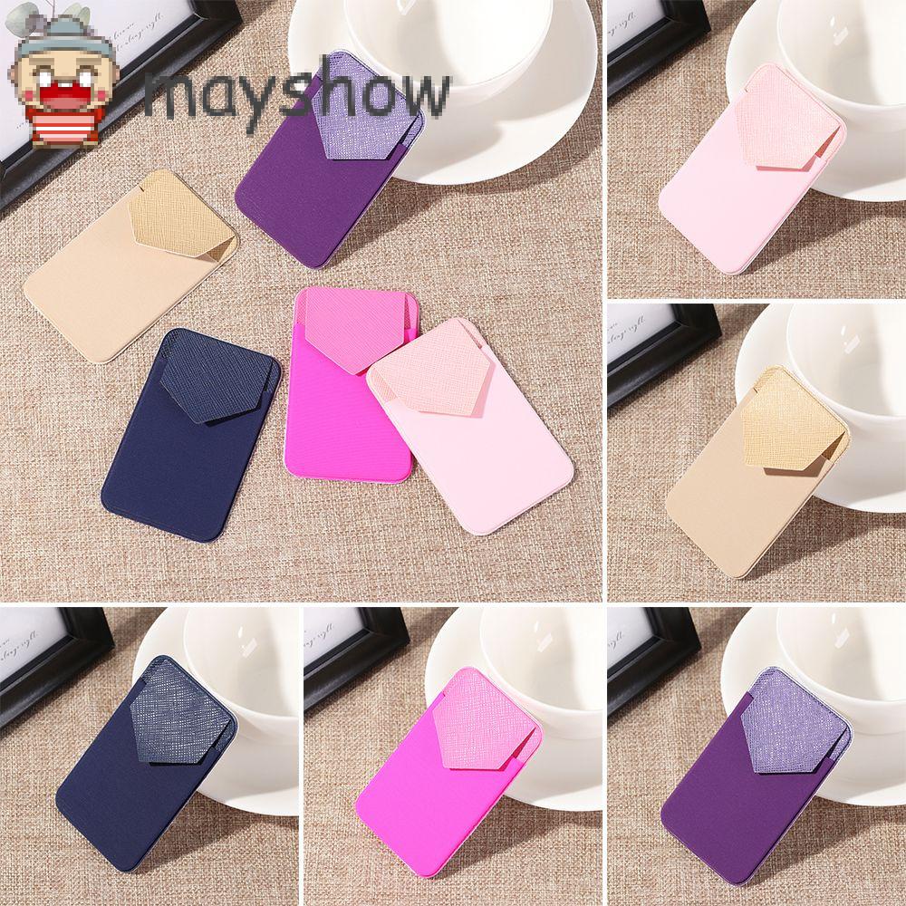 MAYSHOW New Phone Card Holder Fashion Slim Pocket Cell phone Pocket Adhesive Sticker Universal Lycra Elastic Wallet Case/Multicolor