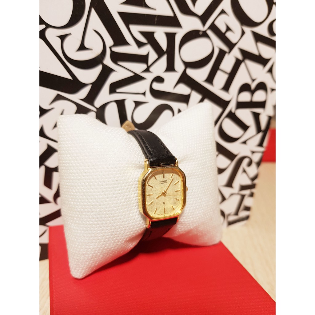 Đồng hồ Nữ - Citizen Quartz - Máy Nhật mặt vàng vuông nhỏ xinh, nữ tính và tinh tế