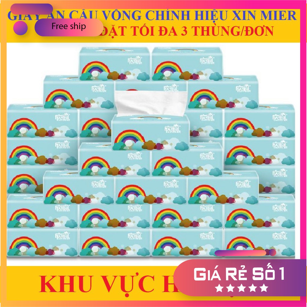 HỘP 30 GÓI GIẤY ĂN CẦU VỒNG XINMIER ( TỔNG KHO GIA DỤNG GIÁ GỐC )  [FreeShip – HÀNG MỚI]