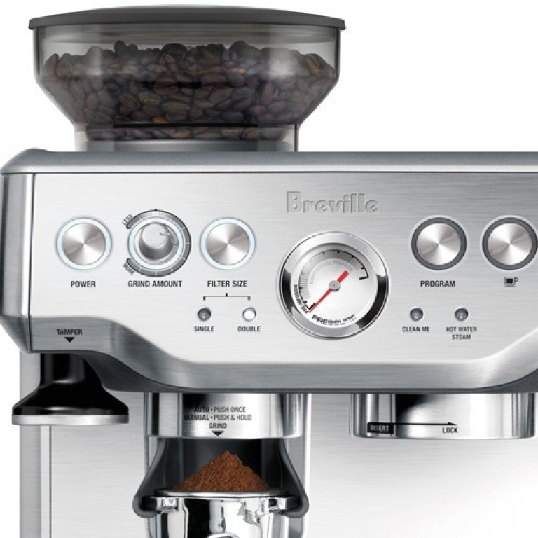 Máy pha cà phê Breville 870 XL tích hợp máy xay cafe - tặng ngay 1 hộp cafe Moka Premium Đắng Dịu 250g