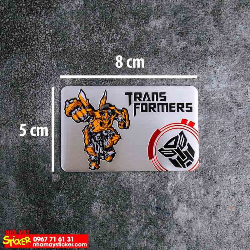 Sticker hình dán metal thẻ Transformer - Rule The Earth