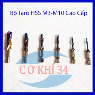 Bộ Mũi Khoan Taro, Bộ Mũi Taro M3-M10 HSS Cho Máy Khoan, bắn vít