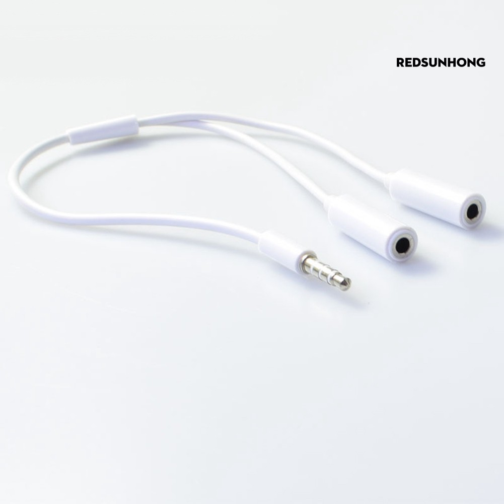 Dây Cáp Chia Âm Thanh Tai Nghe 3.5mm Chuyển Đổi 1 Đầu Male Sang 2 Đầu Female