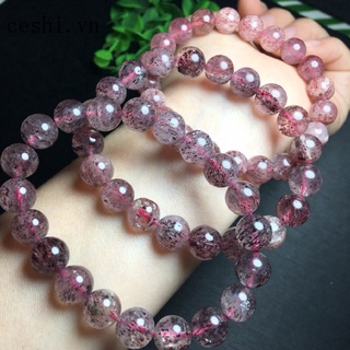 Natural strawberry crystal bracelet