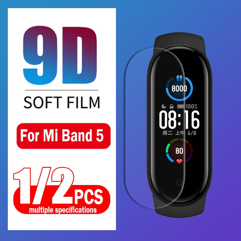 Bộ miếng dán TPU mềm bảo vệ màn hình đồng hồ thông minh Xiaomi Mi Band 6 5 4 3