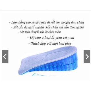Gel Lót Giày Tăng Chiều Cao 3.5Cm, Đế Độn Giày Cao Nam Nữ Silicon