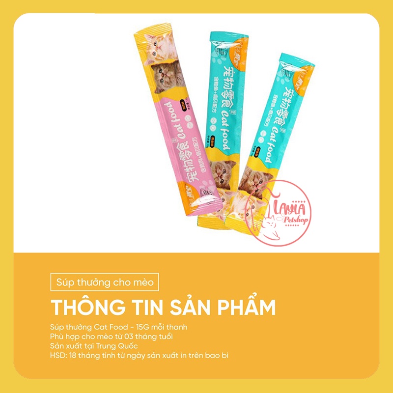 Súp Thưởng cho mèo Cat Food thanh 15g