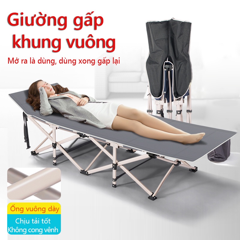Giường xếp văn phòng, giường xếp văn phòng ngủ trưa gấp gọn 67x190cm, khung thép chắc chắn - FU36G