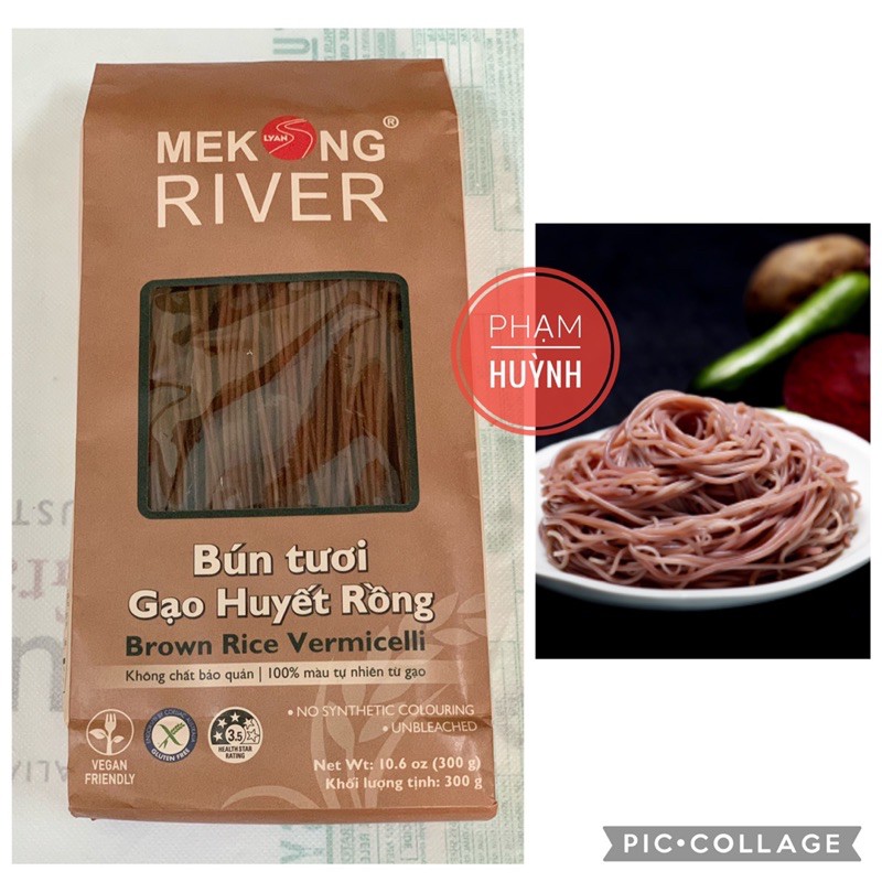 Bún gạo huyết rồng, bún tươi gạo huyết rồng Mekong River gói 300gr