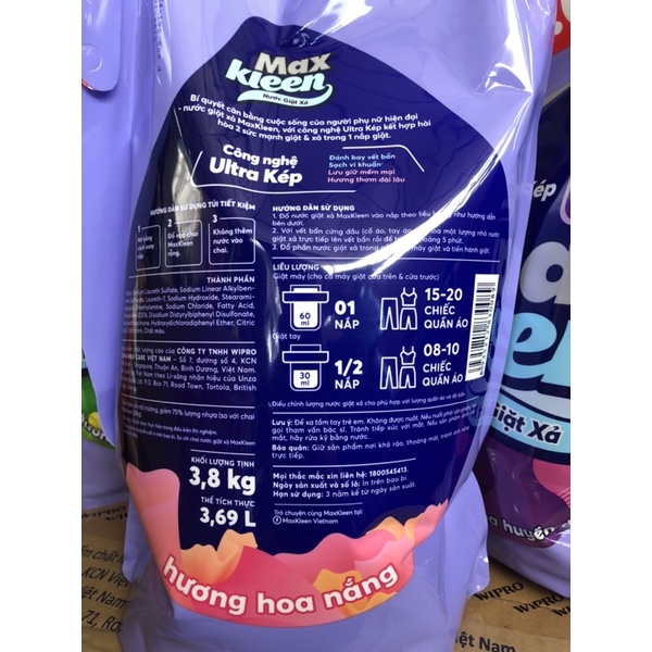 nước giặt max kleen hương hoa nắng