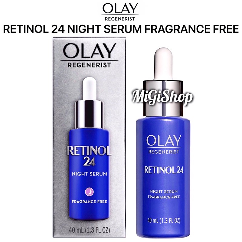 [Hàng Mỹ] Tinh Chất Dưỡng Da Ban Đêm Olay Regenerist Retinol 24 Night Serum Fragrance Free 40ml