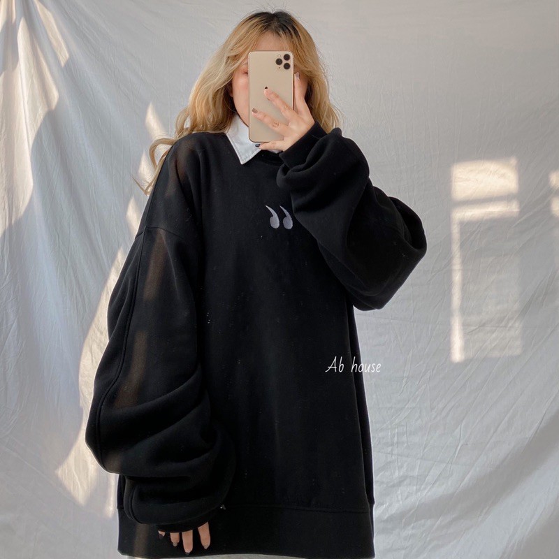 Áo Sweater Nỉ Bông 2 Phẩy “ Màu Xanh Bơ/đen Unisex (Ảnh Thật)