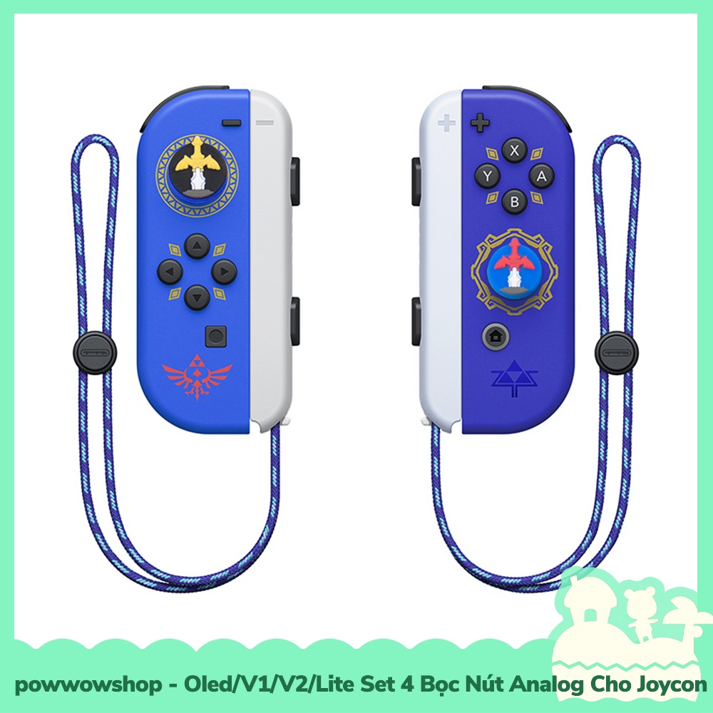 [Sẵn VN - Hỏa Tốc] Oled/V1/V2/Lite Set 4 Bọc Nút Analog Joycon Cho Máy Game Cầm Tay Nintendo Switch Phong Cách Zelda
