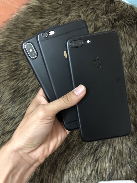 Ốp lưng cao su đen cho 6plus/6splus