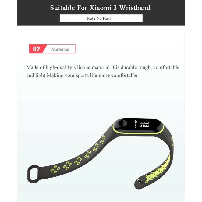 Dây đeo miband Mijobs thể thao phối màu Xiaomi Miband 3 Xiaomi Miband 4