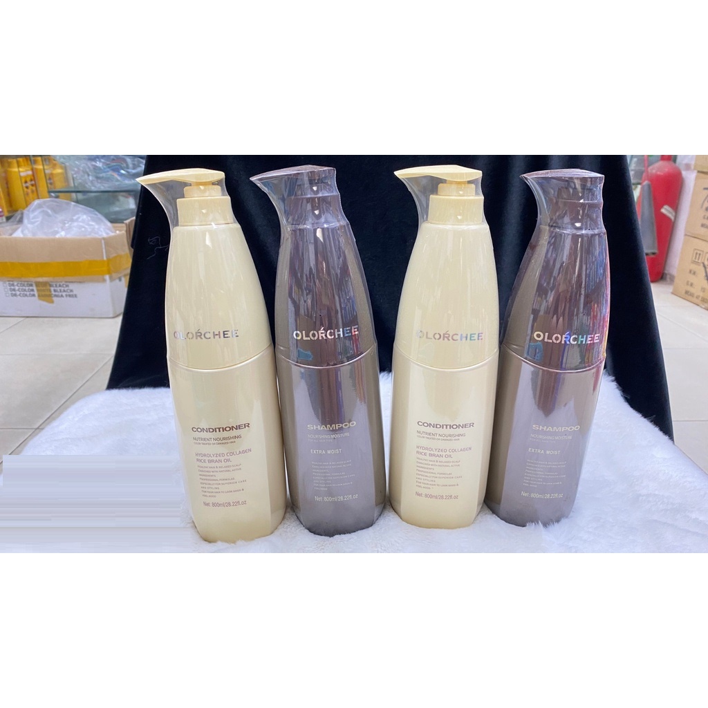 Cặp gội xả Olorchee 800ml siêu mềm mượt, phục hồi tóc hư tổn