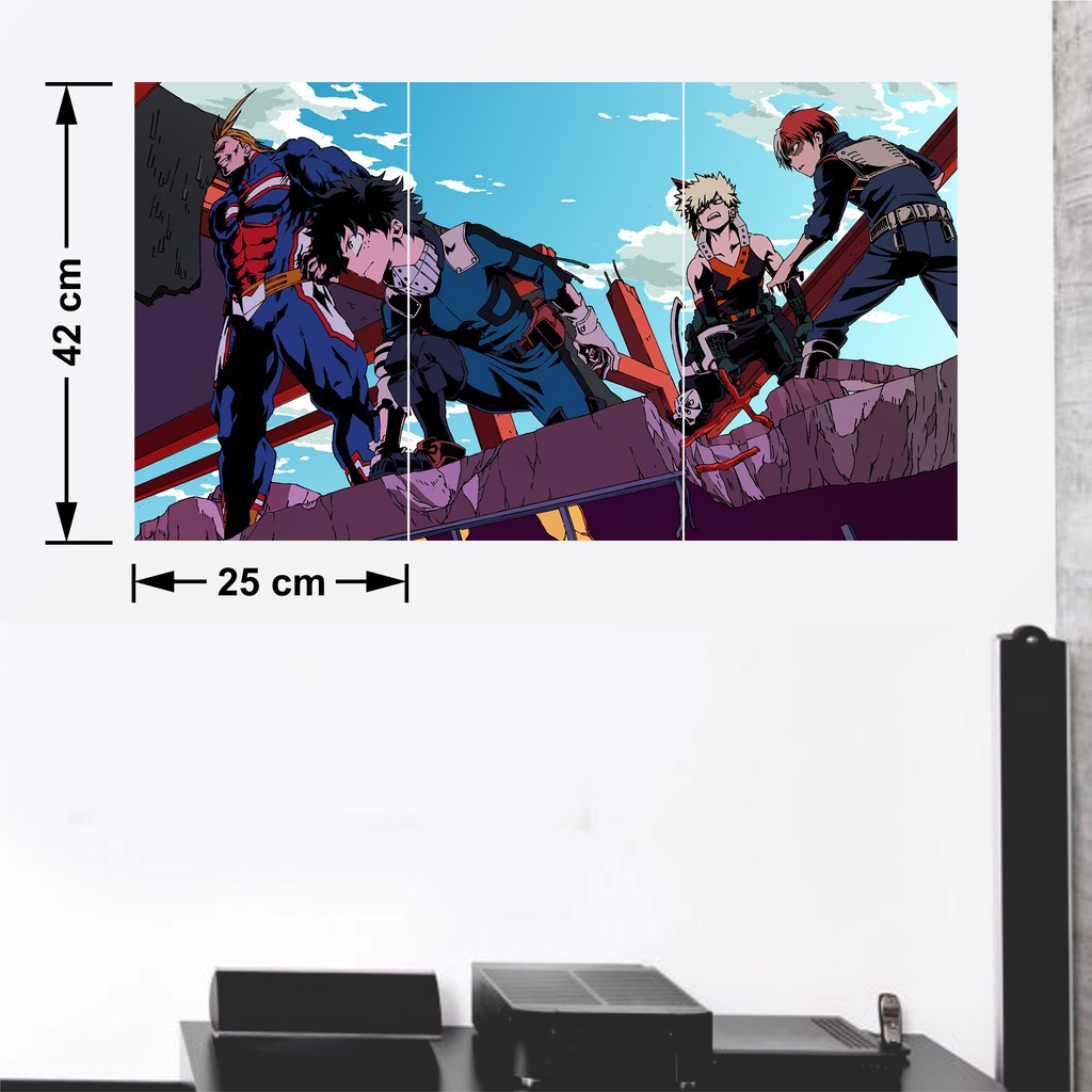 Combo 3 Tấm Poster A3 Anime My Hero Academia - Boku no Hero Academia - Học viện siêu anh hùng by AnimeX