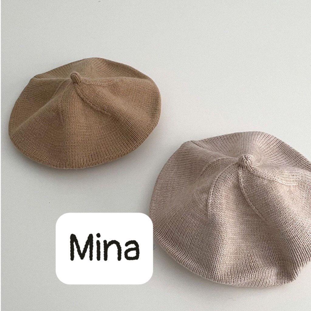 Mũ nồi len Mina hàng basic Style hàn quốc đáng yêu cho bé