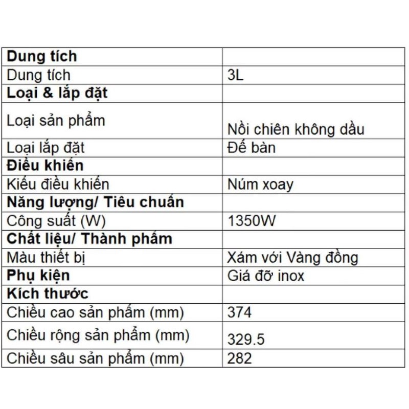 Nồi chiên không dầu Electrolux E6AF1-220K 3 lít