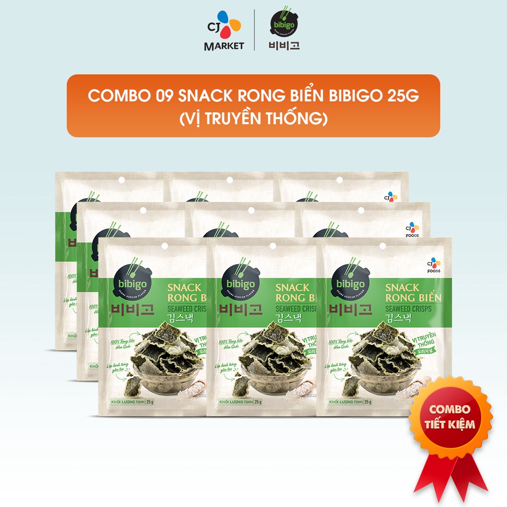 Snack Rong biển ăn liền Hàn Quốc Bibigo