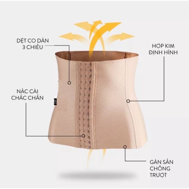 Đai nịt bụng định hình chống cuộn 888 loại 2 lớp dày đẹp đàn hồi cao