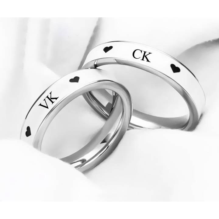 NHẪN CẶP VK CK SƠN TRẮNG
