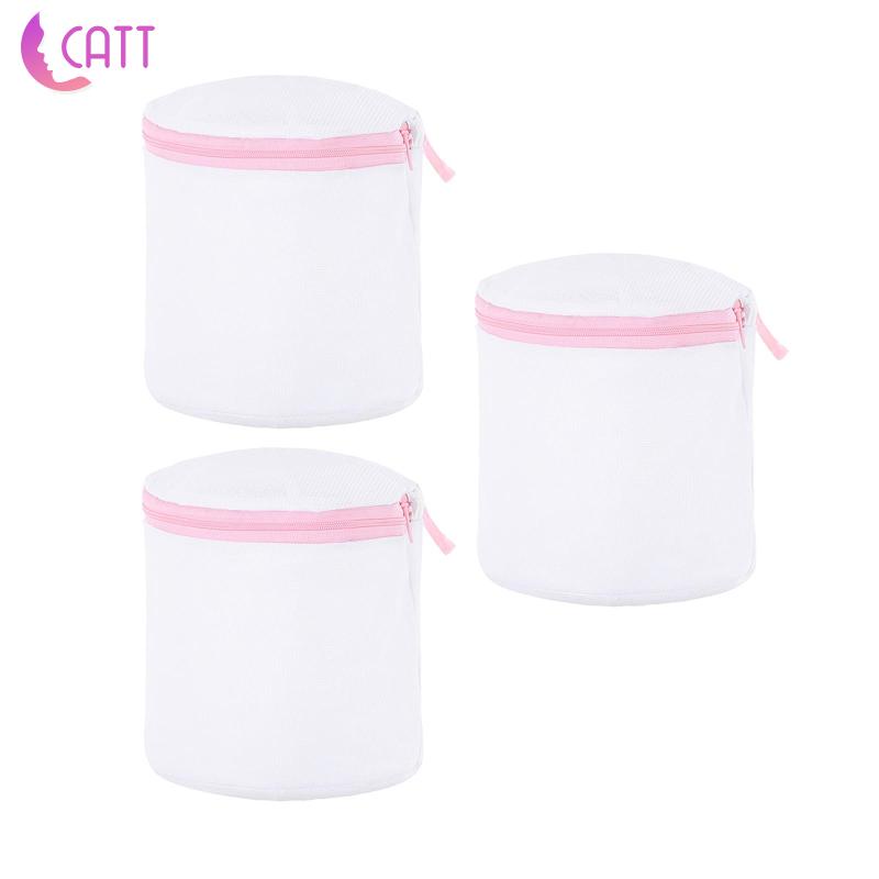 1 [Dadada1] 3 Túi Lưới Giặt Đồ Lót Bền Bỉ Có Khóa Kéo