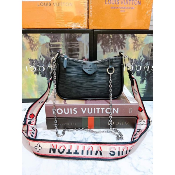 túi kẹp nách #lv da tăm 19cm kèm hộp