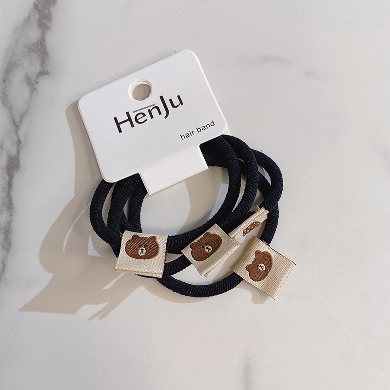 Set 4 dây buộc tóc hình gấu hoạt hình dễ thương xinh xắn dành cho nữ