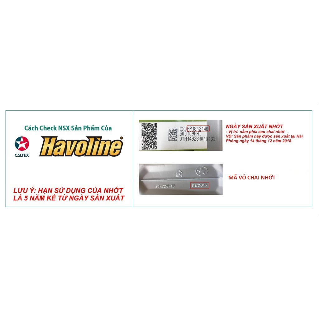 [ CHÍNH HÃNG ] Dầu nhớt xe ga gốc khoáng Caltex Havoline SuperMatic4T 10w40
